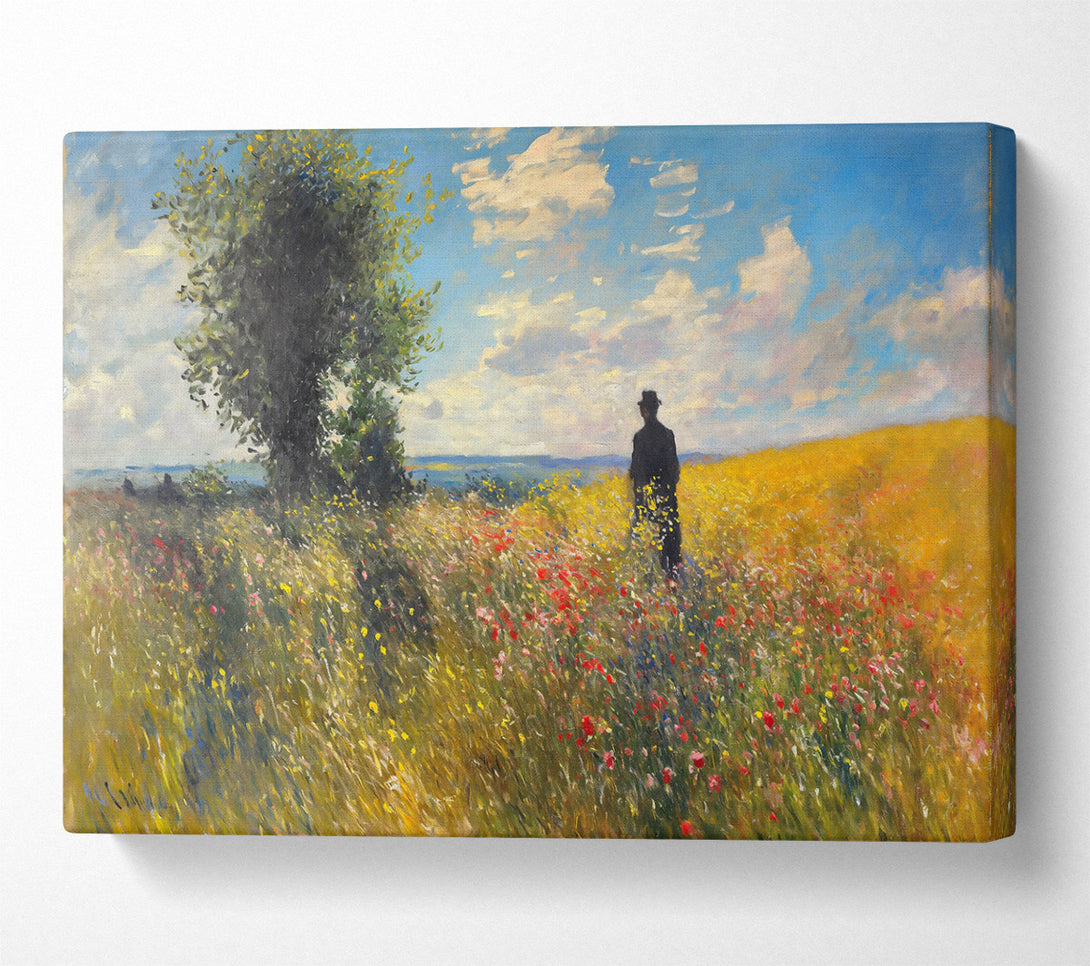  A Canvas Print of Golden Field Solitude Canvas Art