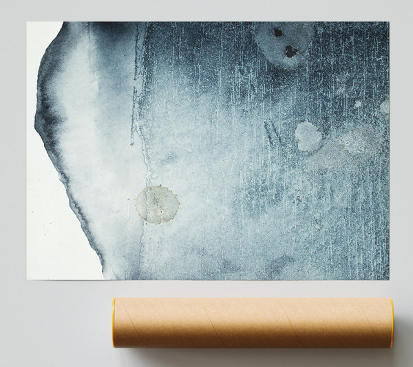 Blue Watercolour Abstract Poster