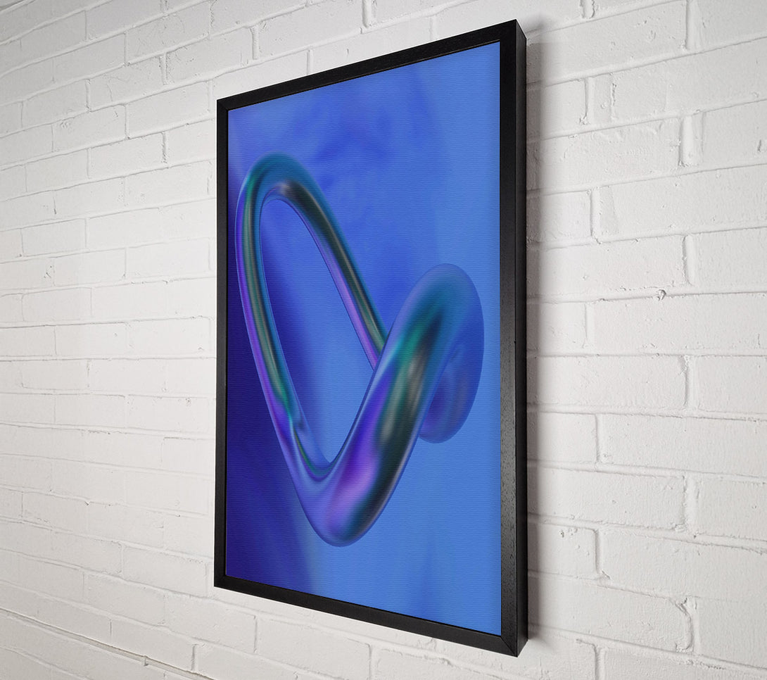  A Canvas Print of Blue Iridescent Loop Canvas Wall Art