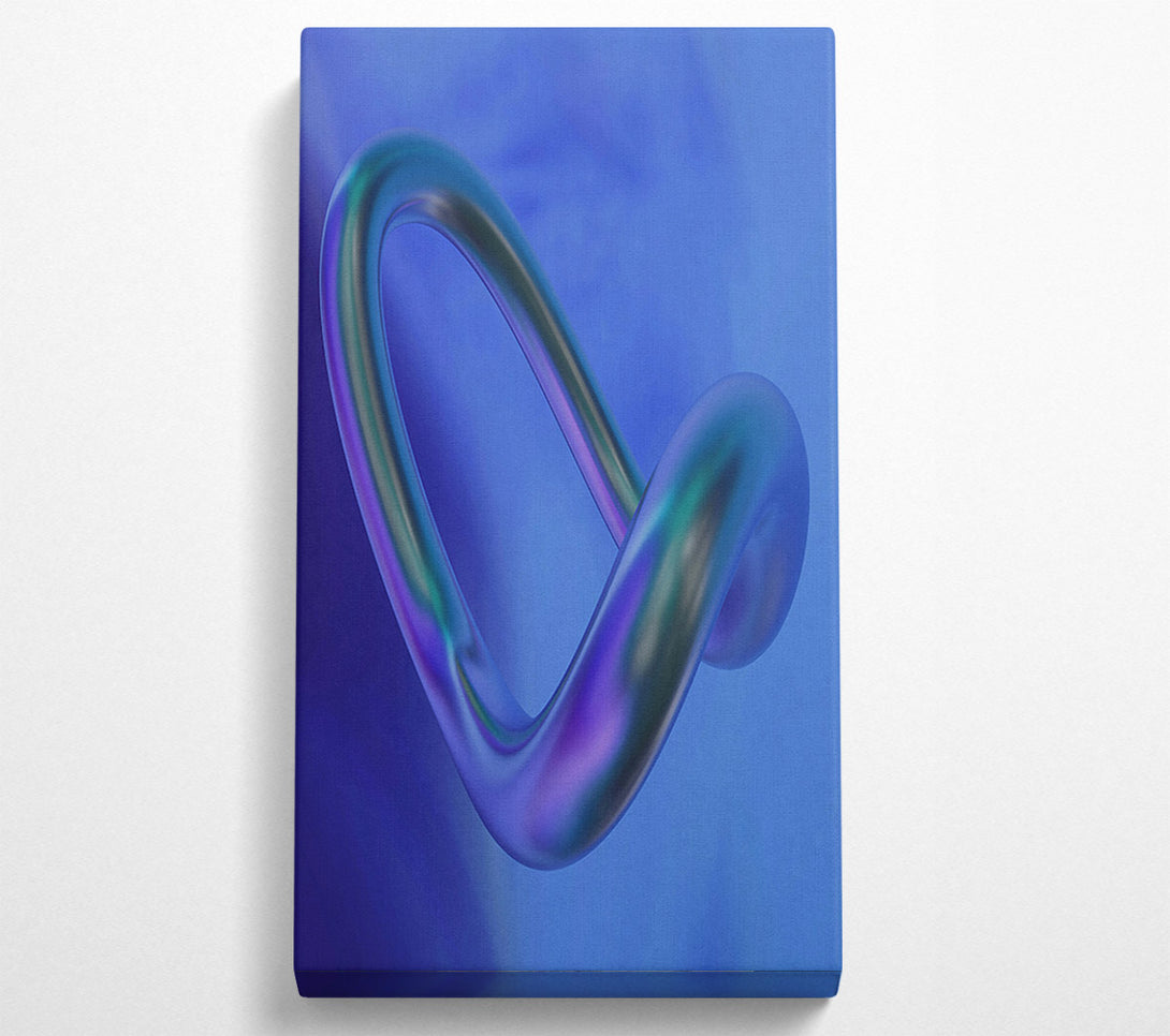  A Canvas Print of Blue Iridescent Loop Canvas Wall Art