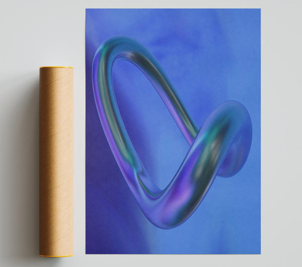 Blue Iridescent Loop Print