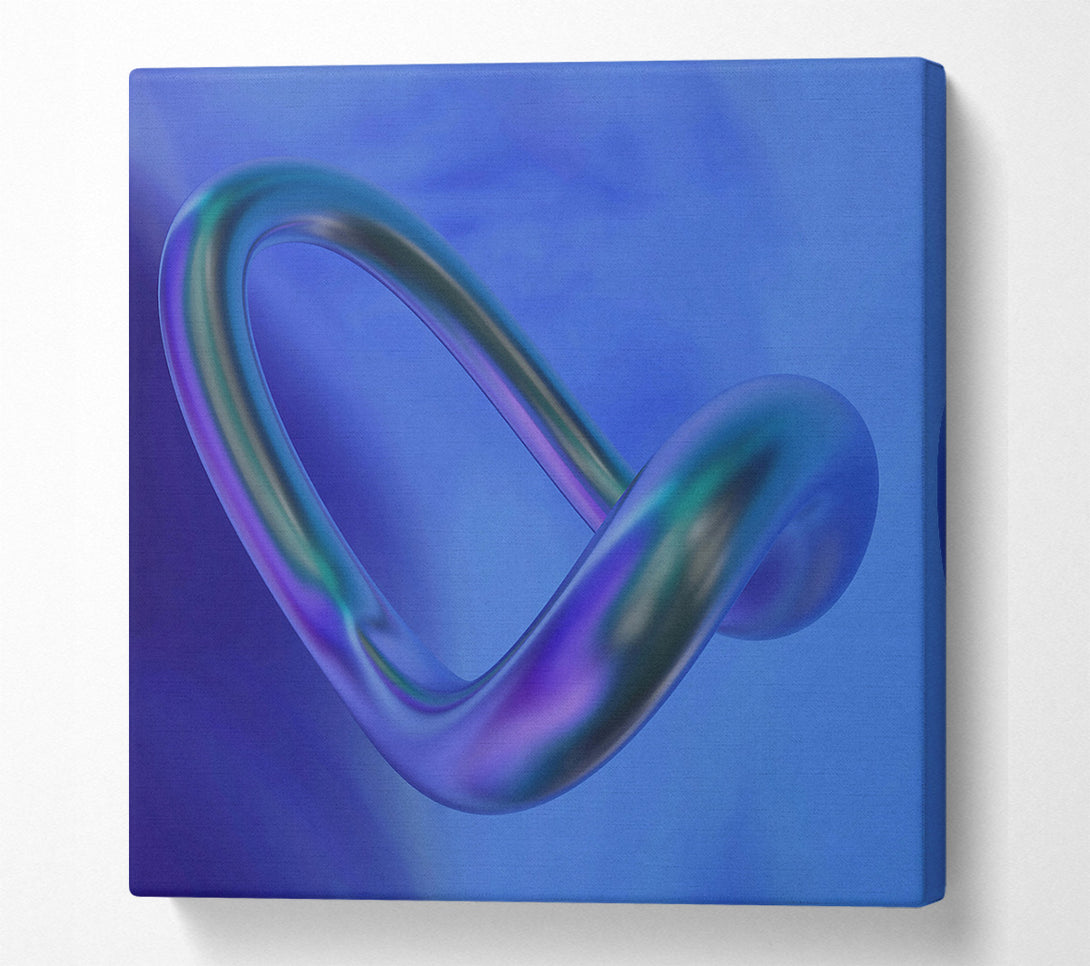  A Canvas Print of Blue Iridescent Loop Canvas Wall Art