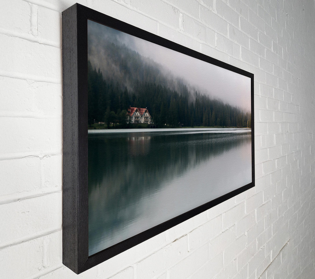  A Canvas Print of Grey Lake Reflections Canvas Print