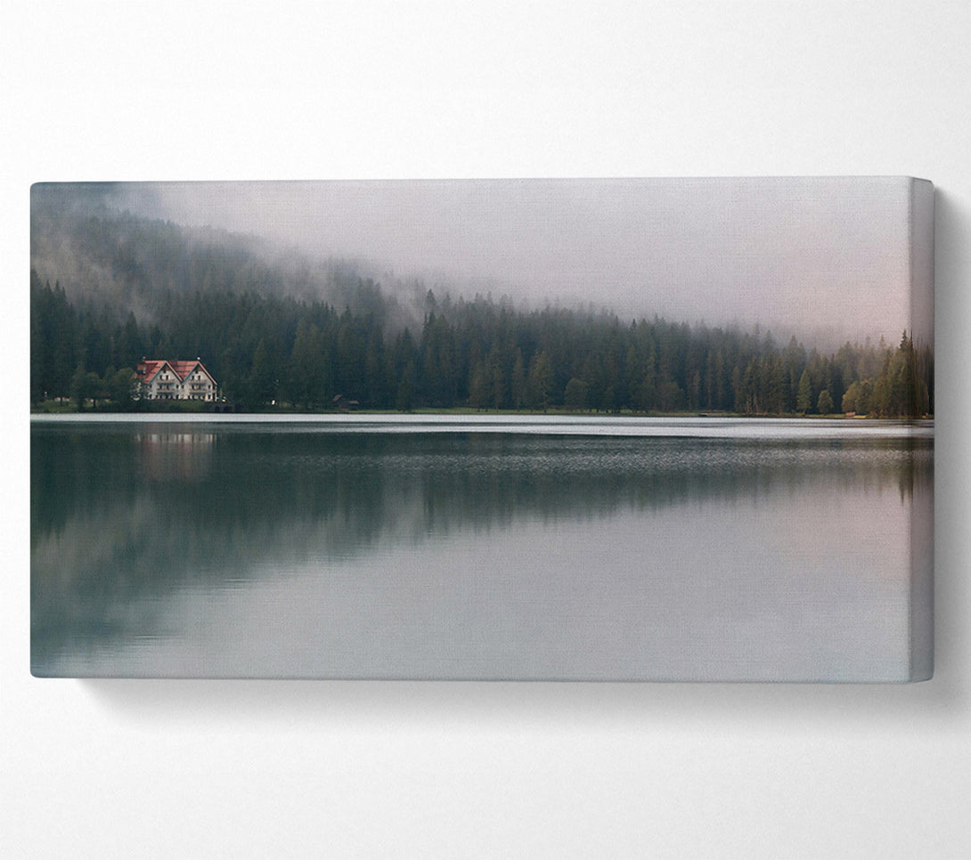  A Canvas Print of Grey Lake Reflections Canvas Print
