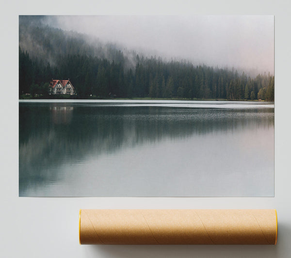 Grey Lake Reflections Giclee Print