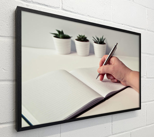 Silver Pen And Blank Page