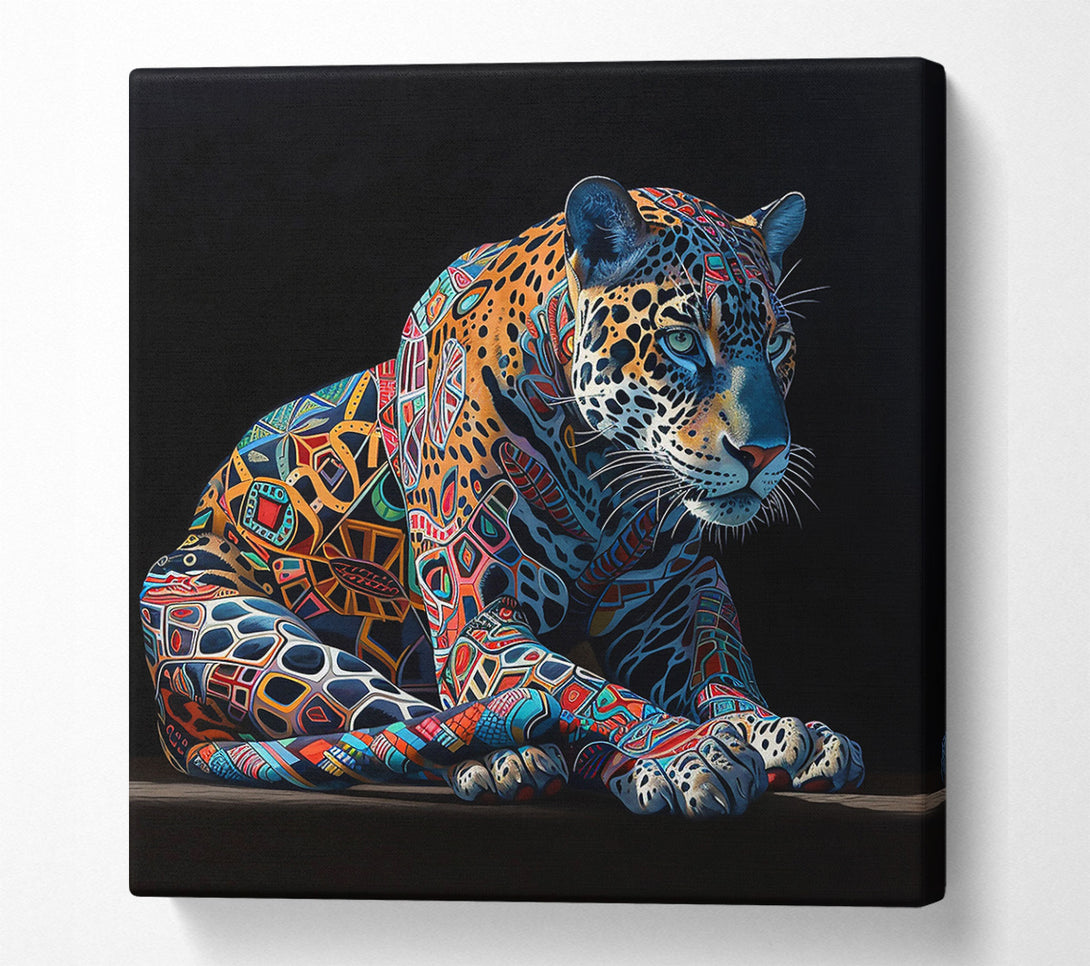  A Canvas Print of Blue Jaguar Tapestry Canvas Art