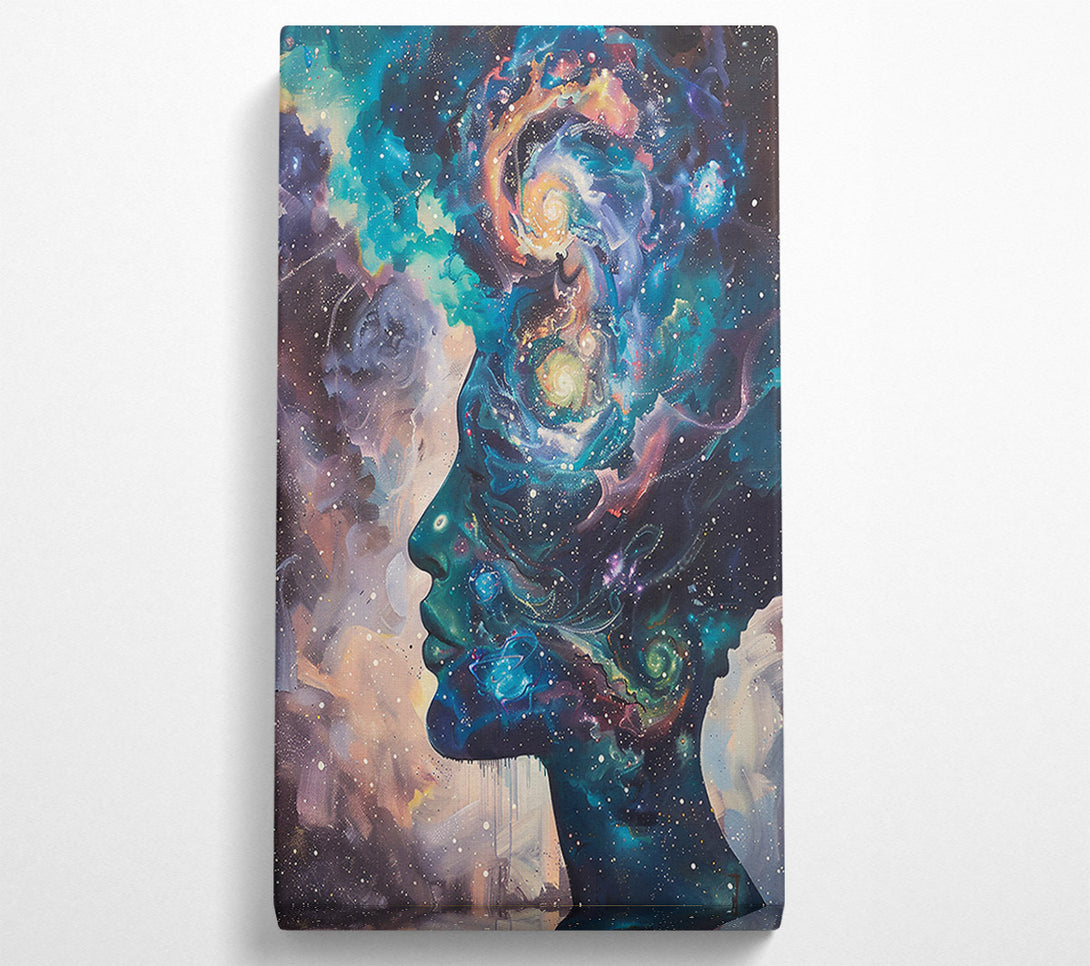  A Canvas Print of Cosmic Teal Embrace Canvas Art