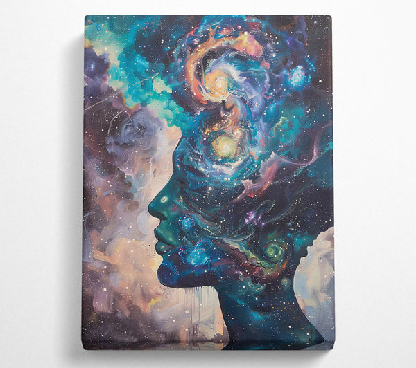  A Canvas Print of Cosmic Teal Embrace Canvas Art