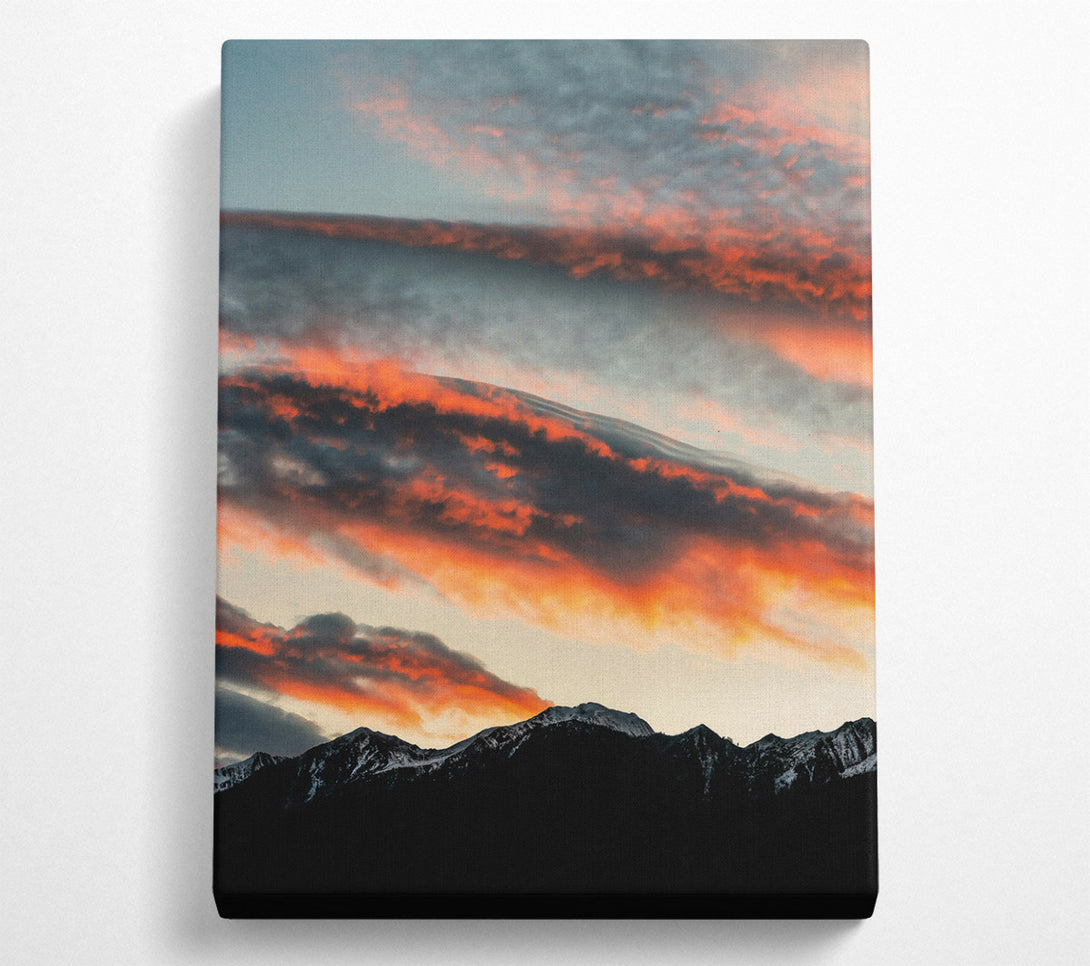  A Canvas Print of Crimson Mountain Sky Canvas Print