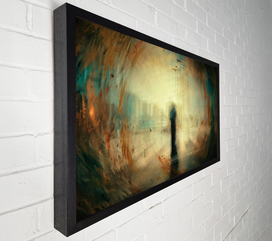  A Canvas Print of Teal Cityscape Reflections Canvas Wall Art