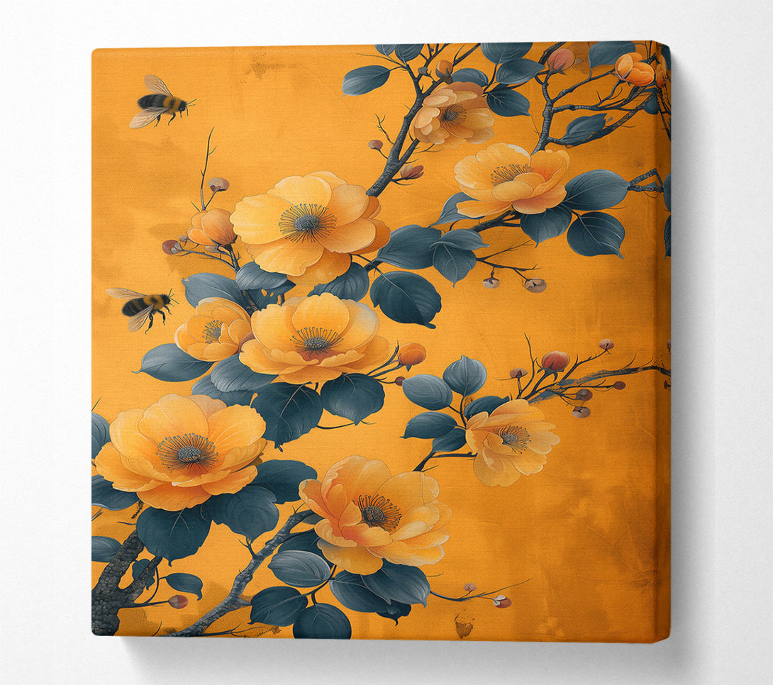  A Canvas Print of Golden Blossom Bloom Canvas Print