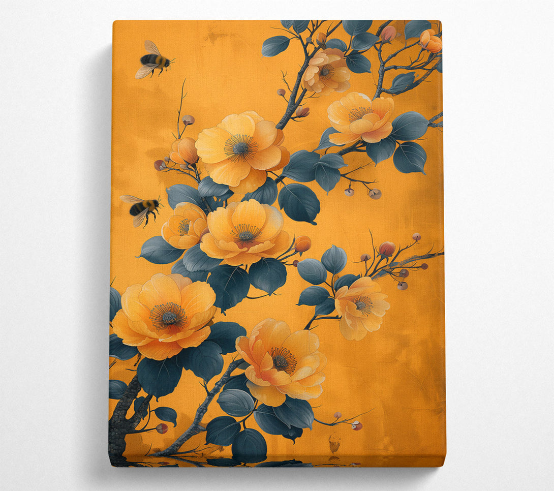  A Canvas Print of Golden Blossom Bloom Canvas Print