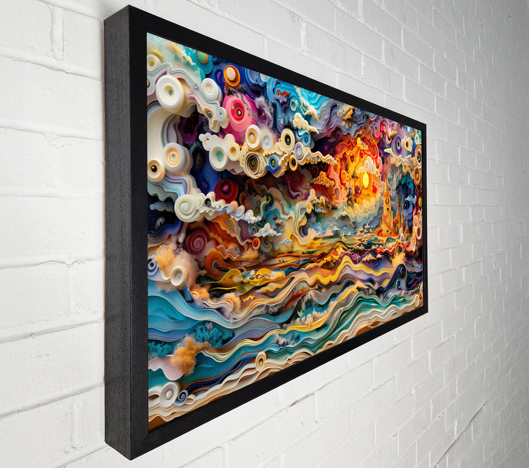  A Canvas Print of Golden Sunset Dreamscape Canvas Art