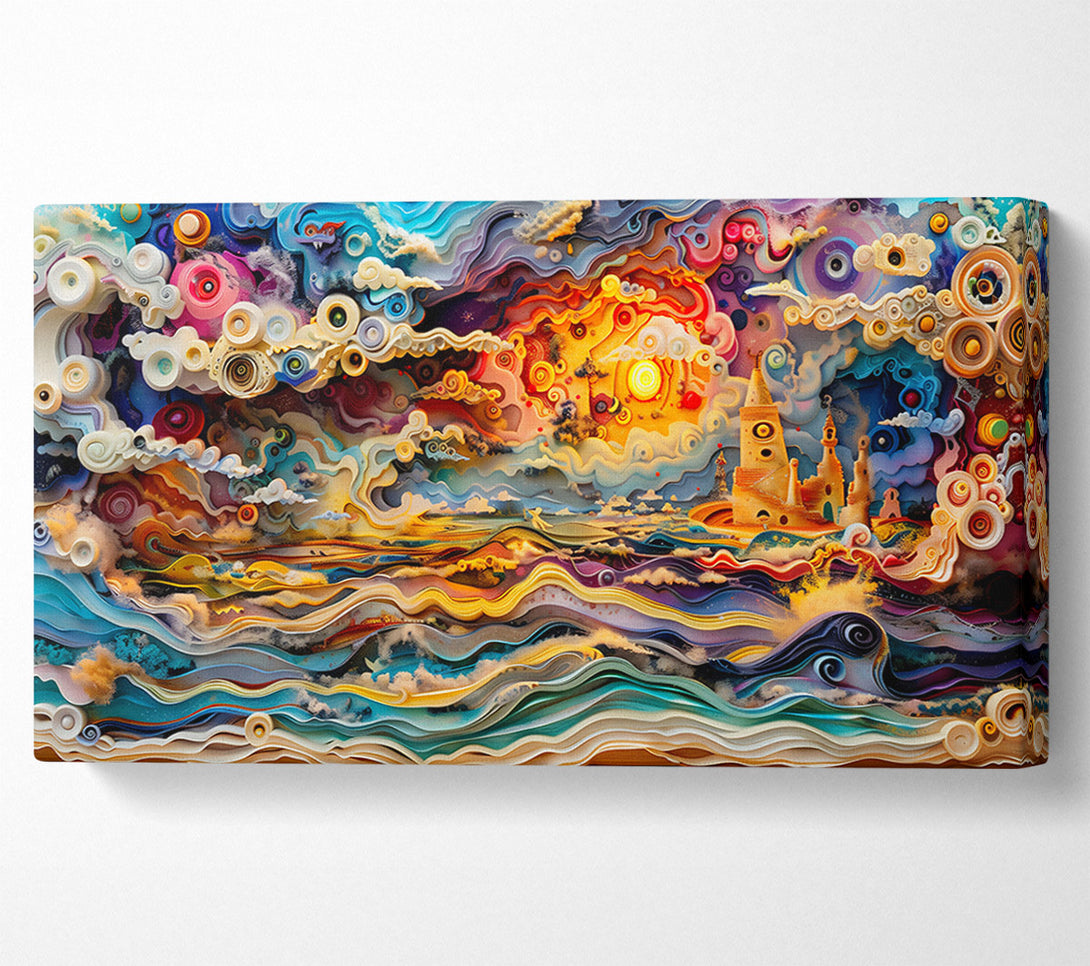  A Canvas Print of Golden Sunset Dreamscape Canvas Art
