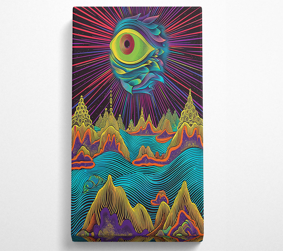  A Canvas Print of Teal Cosmic Eye Canvas Print