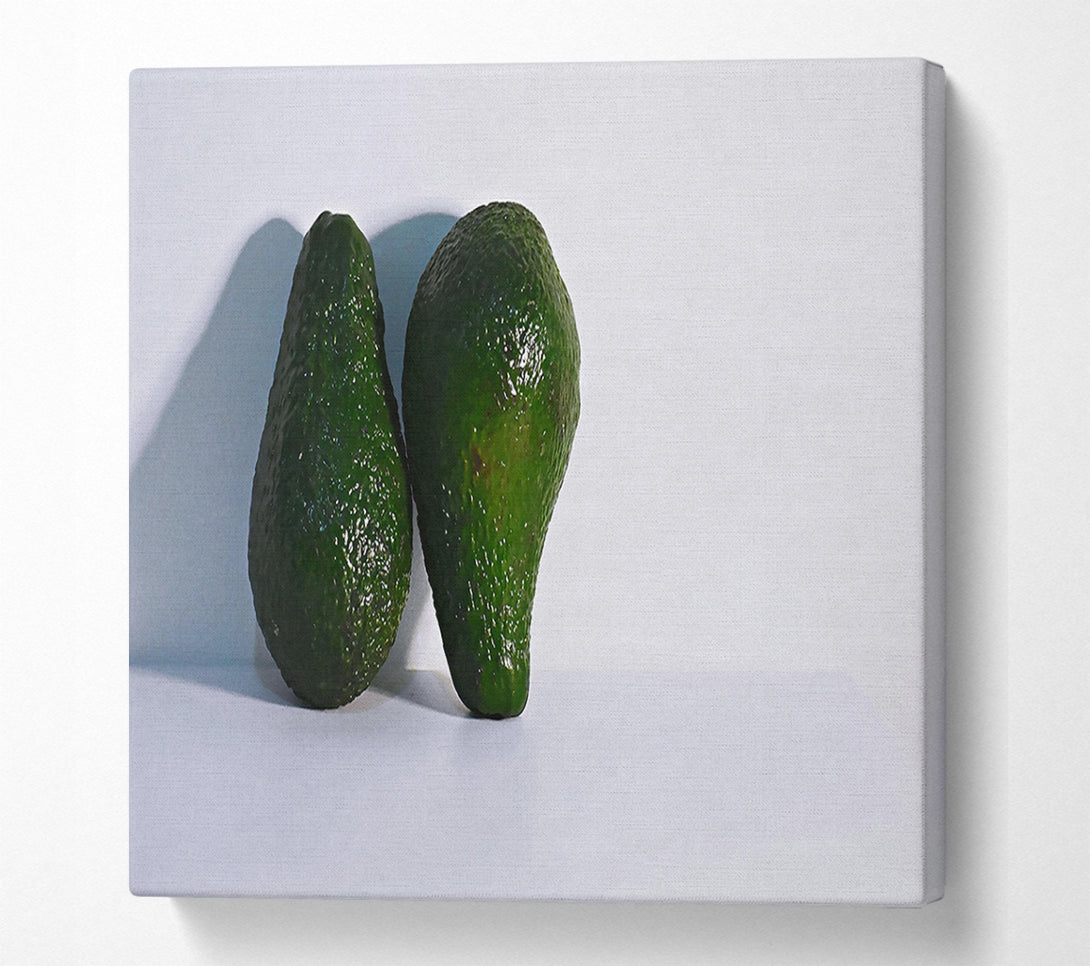  A Canvas Print of Emerald Green Duo Canvas Art