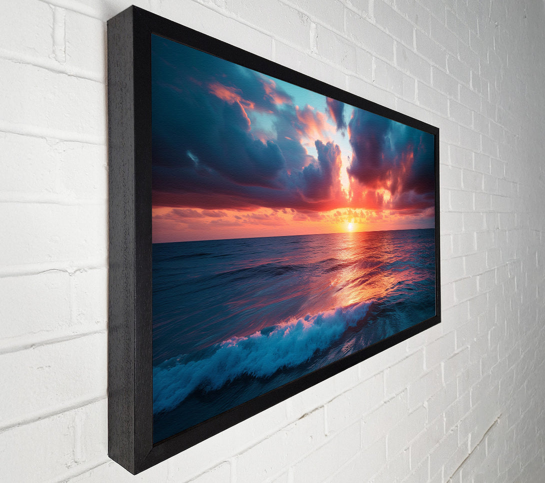  A Canvas Print of Beautiful Ocean Sunrise Canvas Art