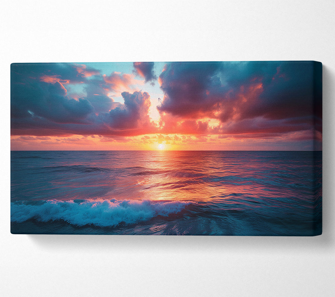  A Canvas Print of Beautiful Ocean Sunrise Canvas Art