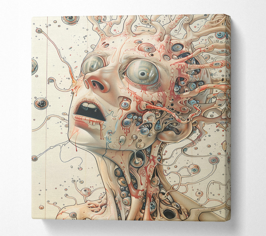  A Canvas Print of Crimson Eyes Of Fear Canvas Art