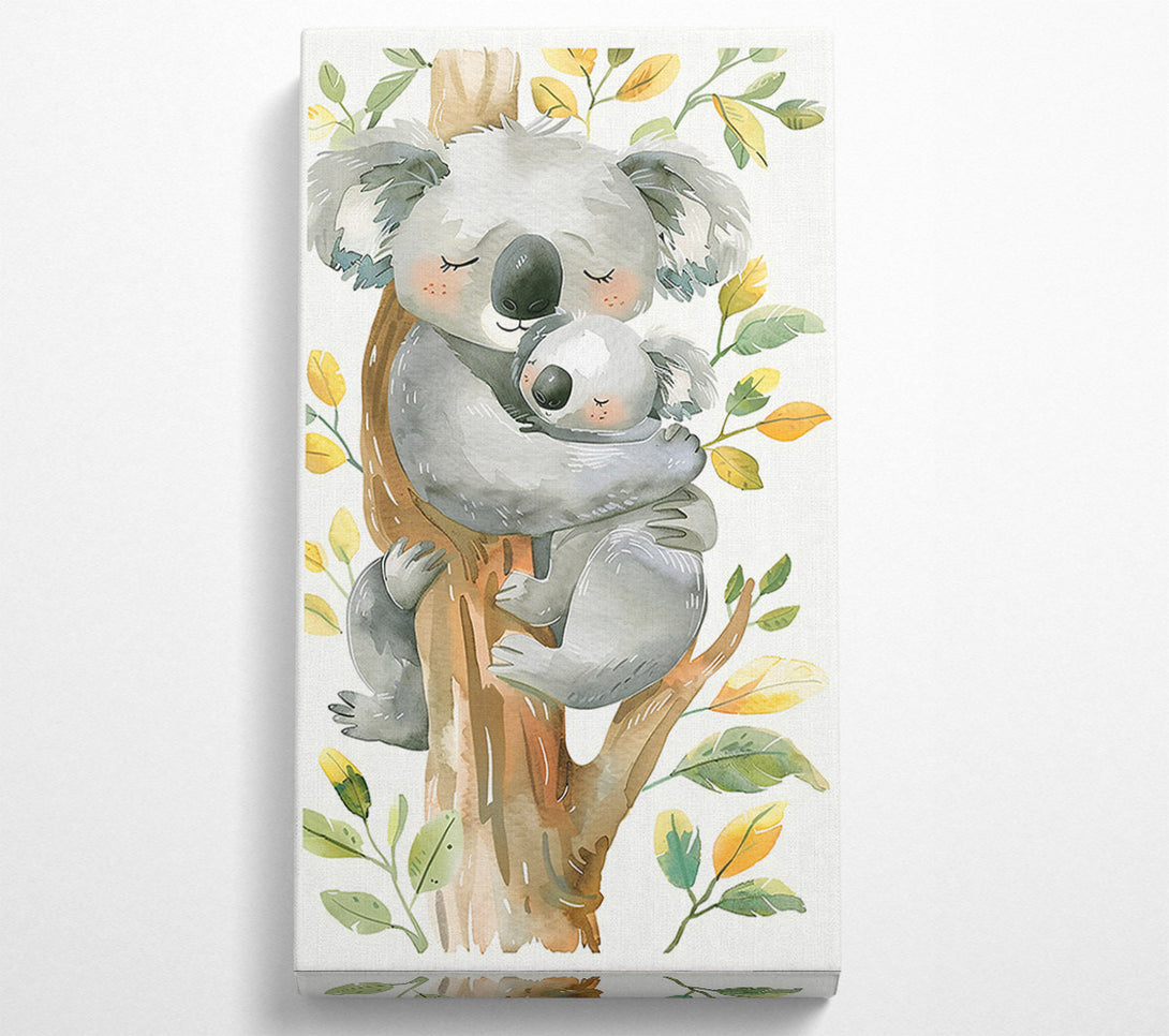  A Canvas Print of Grey Koala Family Hug Canvas Print