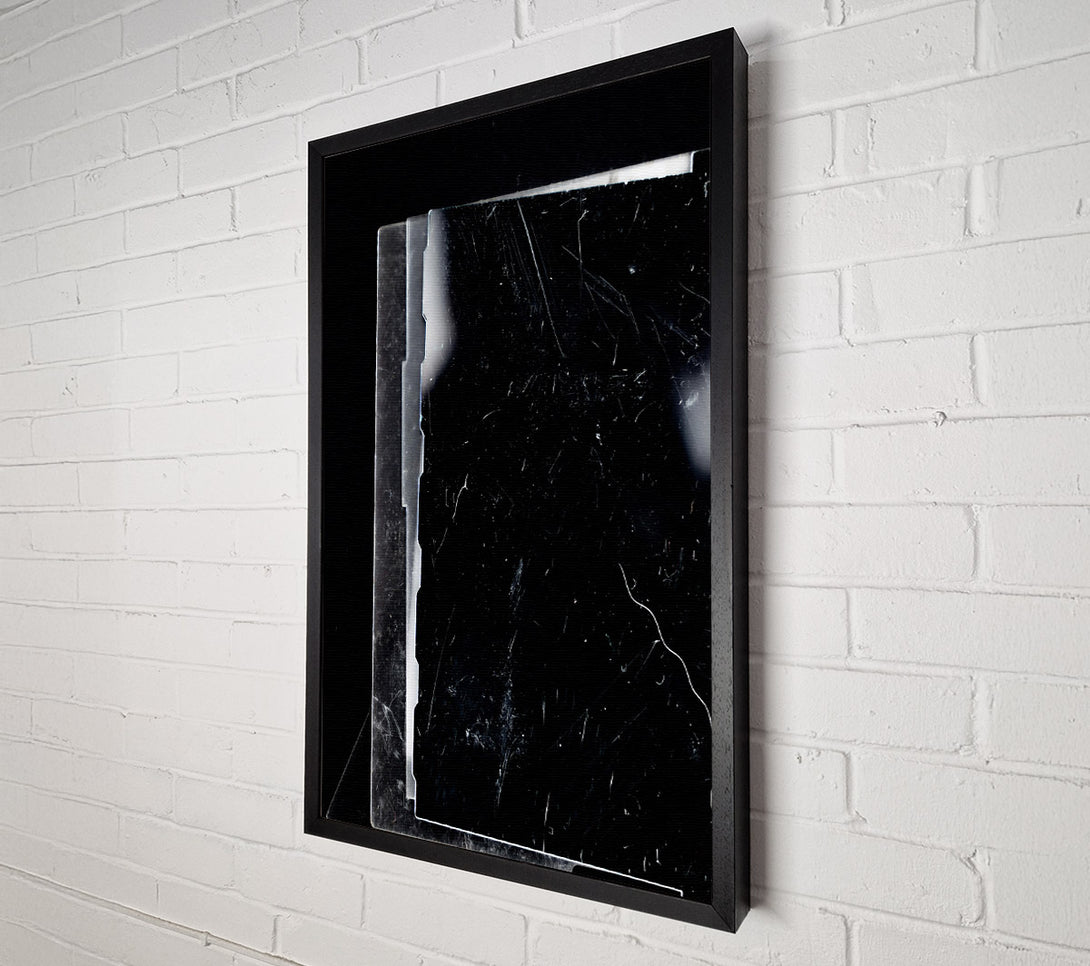  A Canvas Print of Scratched Black Glass Canvas Wall Art