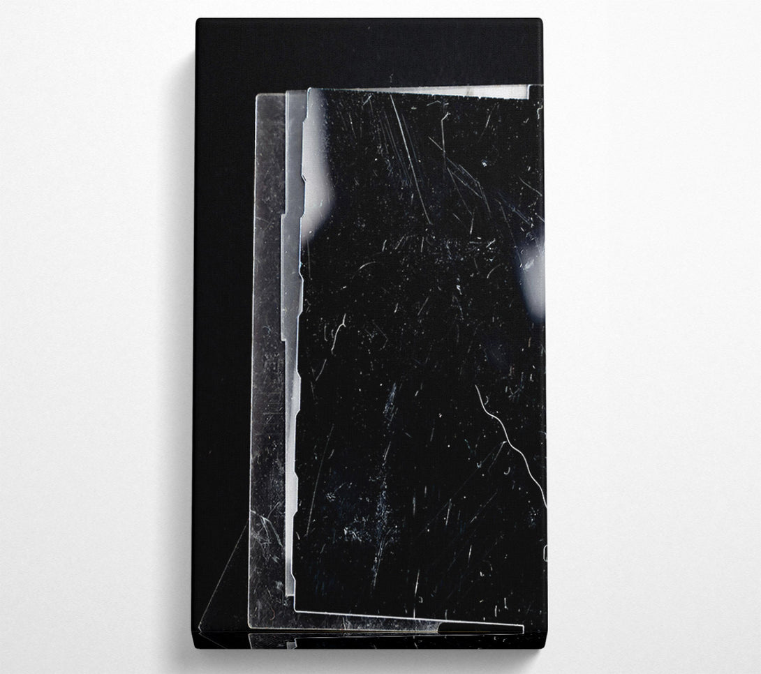  A Canvas Print of Scratched Black Glass Canvas Wall Art