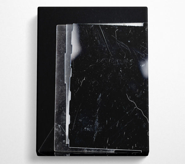  A Canvas Print of Scratched Black Glass Canvas Wall Art