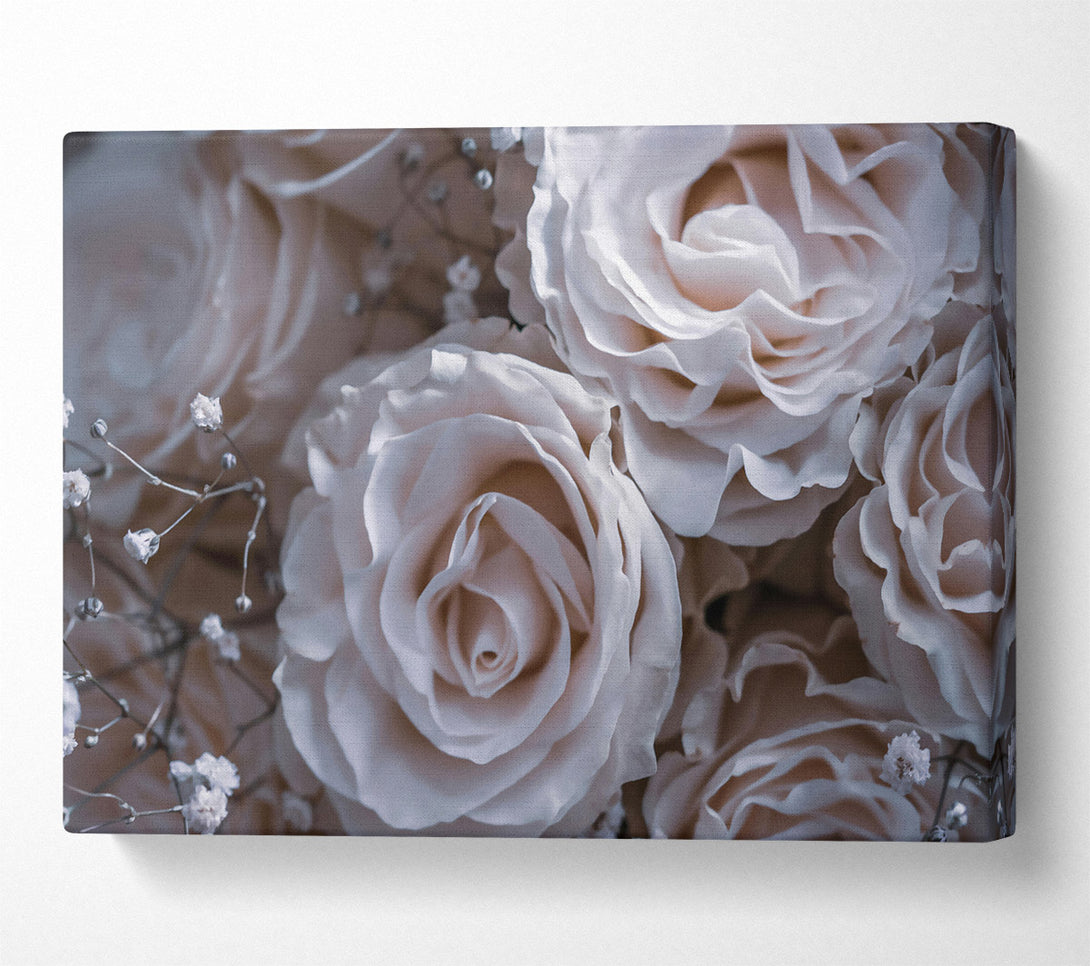  A Canvas Print of Blush Rose Bouquet Canvas Wall Art