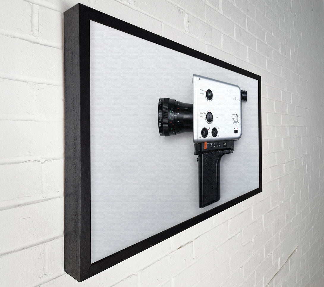  A Canvas Print of Silver Vintage Film Camera Canvas Print