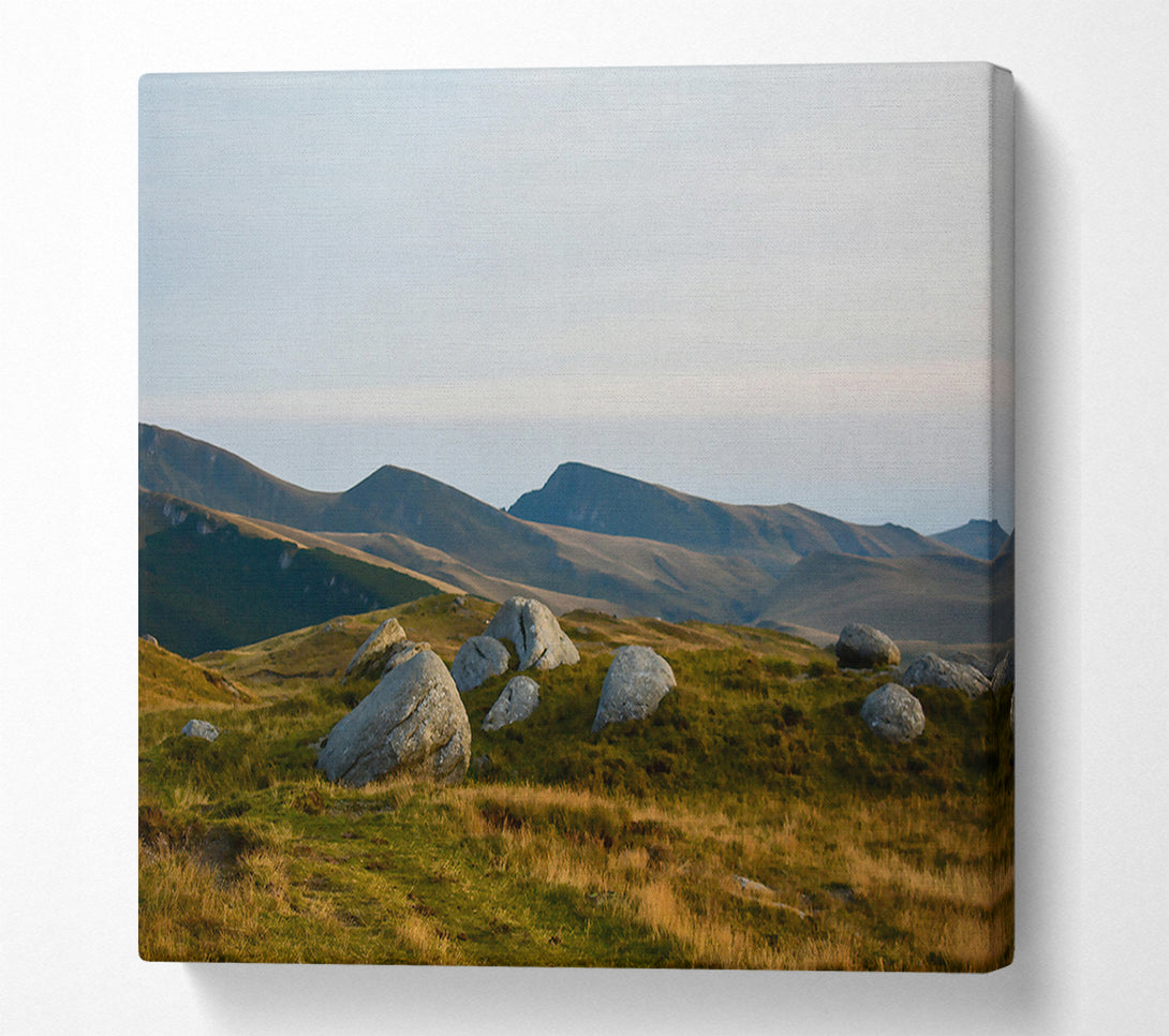  A Canvas Print of Gray Stones In The Hills. Canvas Wall Art