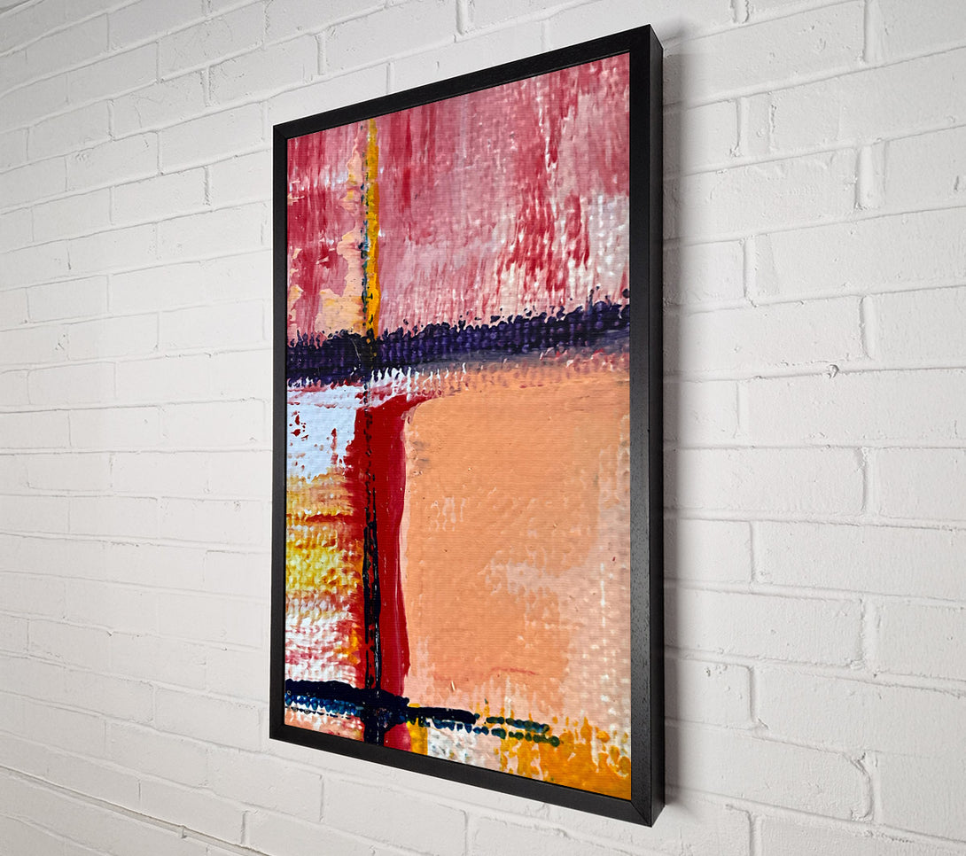  A Canvas Print of Crimson Lines And Hues Canvas Art