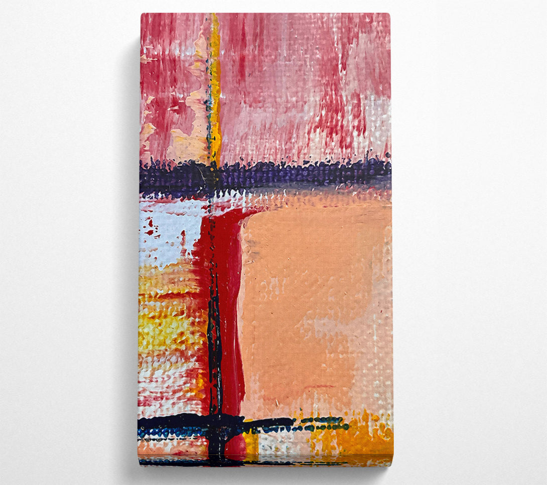  A Canvas Print of Crimson Lines And Hues Canvas Art