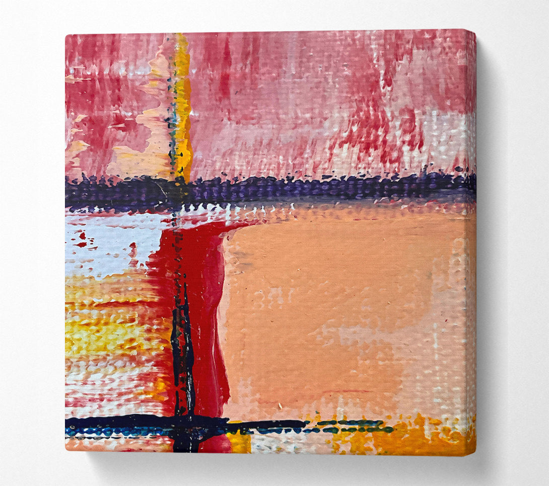  A Canvas Print of Crimson Lines And Hues Canvas Art