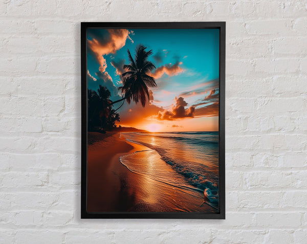 Beautiful Sunset Beach Framed Print
