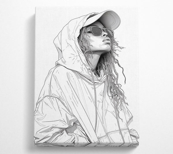  A Canvas Print of White Hood Gaze Canvas Wall Art