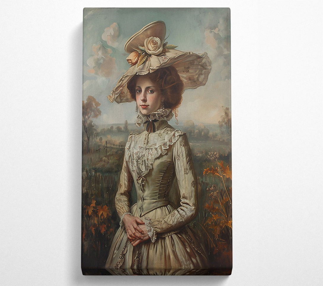  A Canvas Print of The Green Lady'S Hat Canvas Wall Art