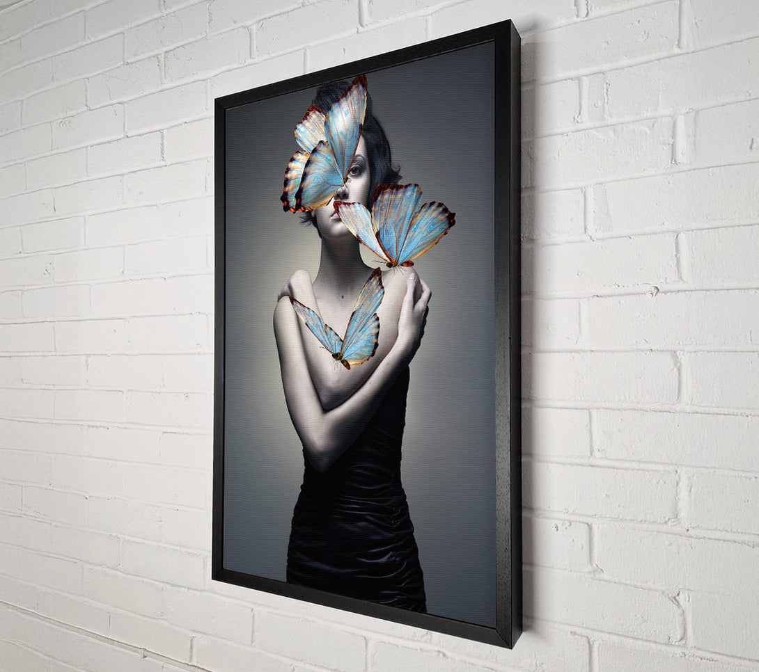 A Canvas Print of Beauty Butterfly Woman Canvas Art