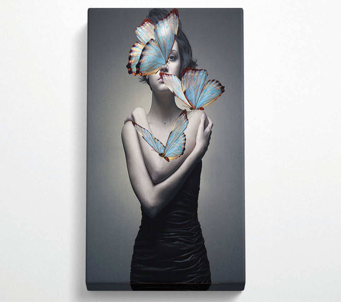  A Canvas Print of Beauty Butterfly Woman Canvas Art
