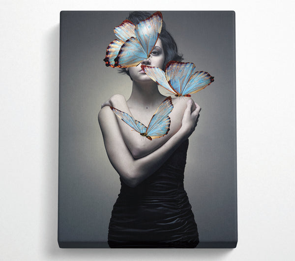  A Canvas Print of Beauty Butterfly Woman Canvas Art