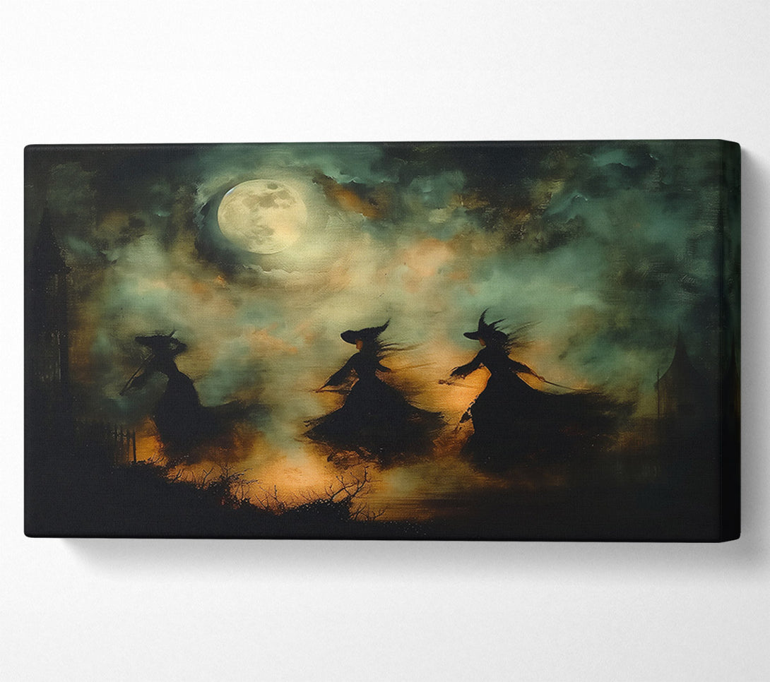  A Canvas Print of Emerald Witches' Flight Canvas Print