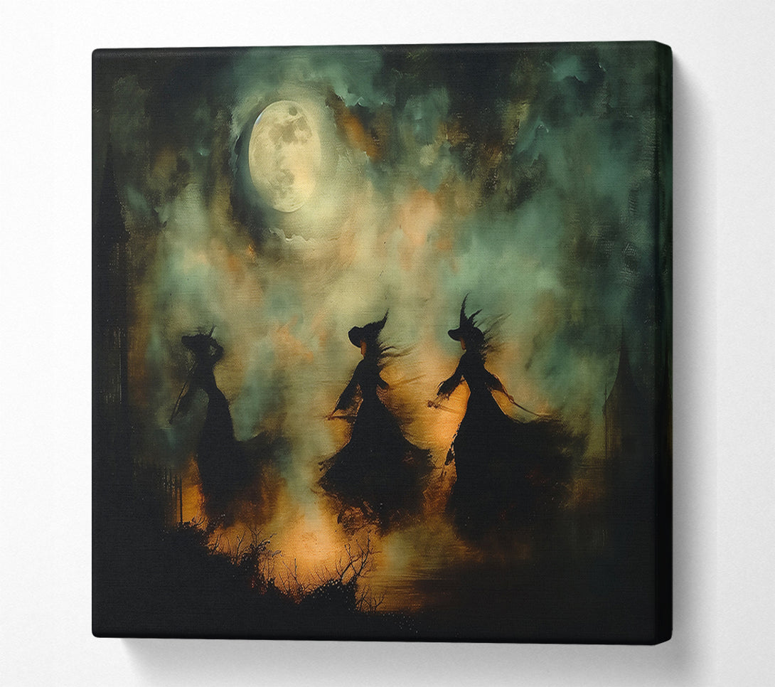  A Canvas Print of Emerald Witches' Flight Canvas Print