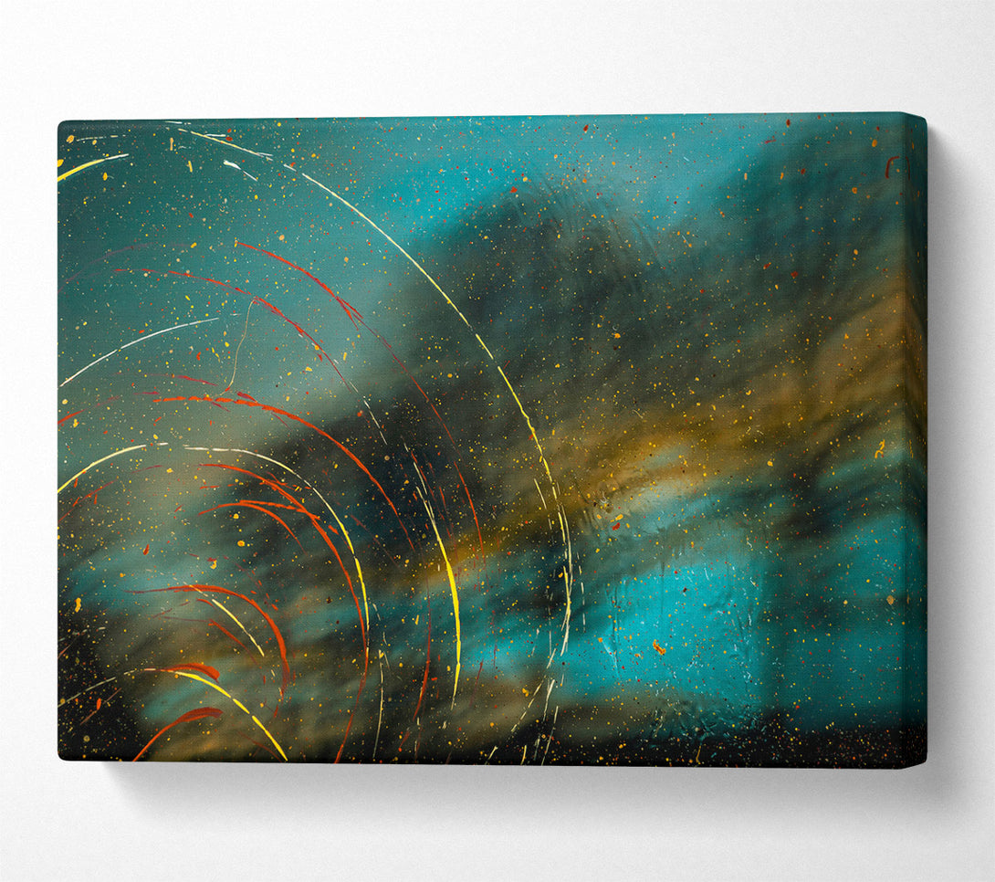 A Canvas Print of Teal Cosmic Swirls Canvas Print