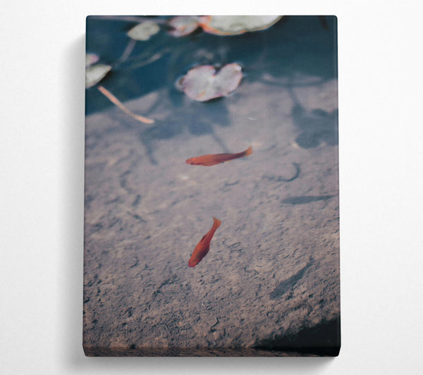  A Canvas Print of Crimson Pond Solitude. Canvas Wall Art