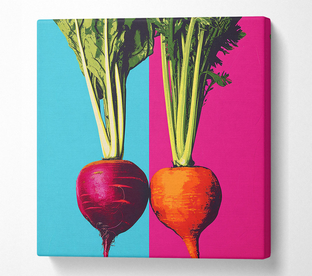  A Canvas Print of Beetroot And Carrot Bold Canvas Art