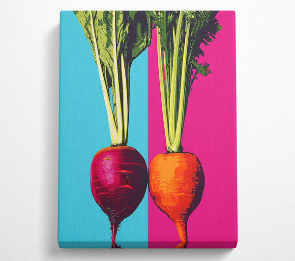  A Canvas Print of Beetroot And Carrot Bold Canvas Art