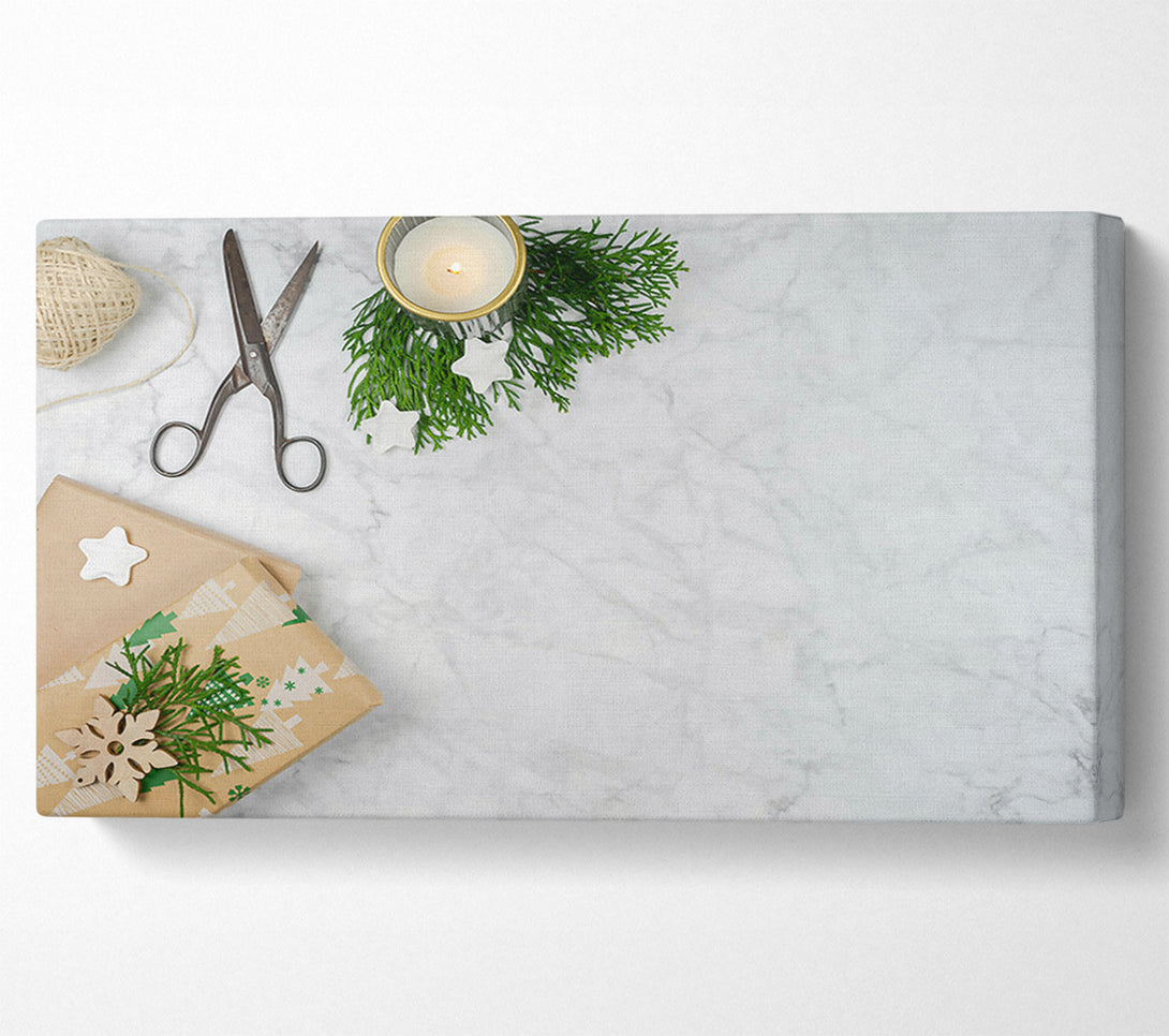  A Canvas Print of White Marble Gift Wrap Canvas Art