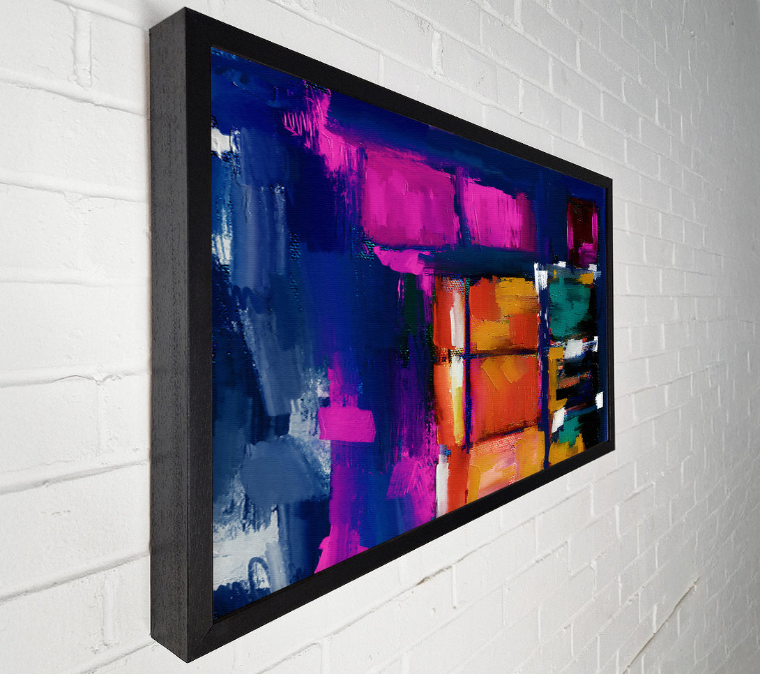  A Canvas Print of Indigo And Fuchsia Hues Canvas Art