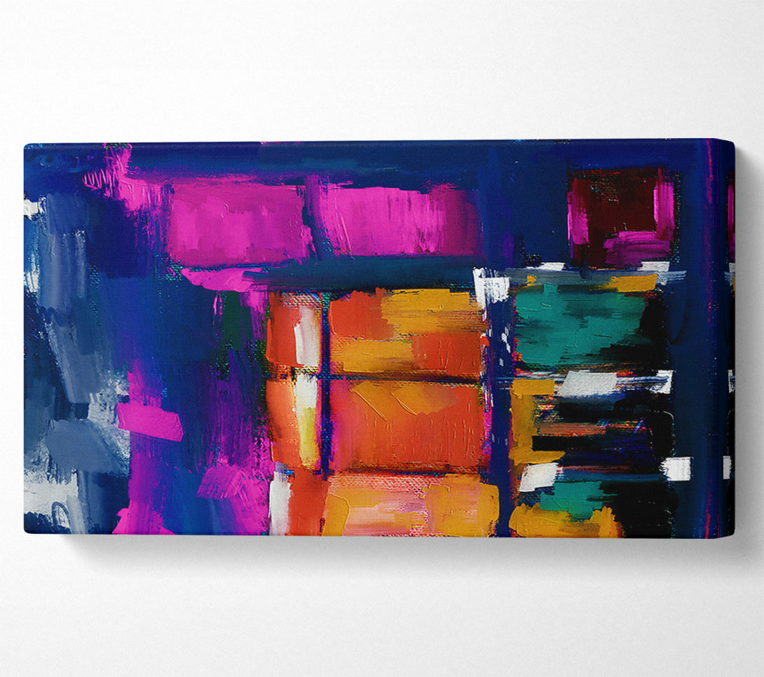  A Canvas Print of Indigo And Fuchsia Hues Canvas Art