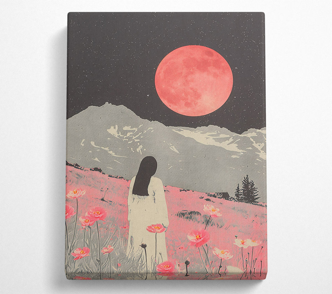  A Canvas Print of Pink Moon Dreamscape Canvas Print
